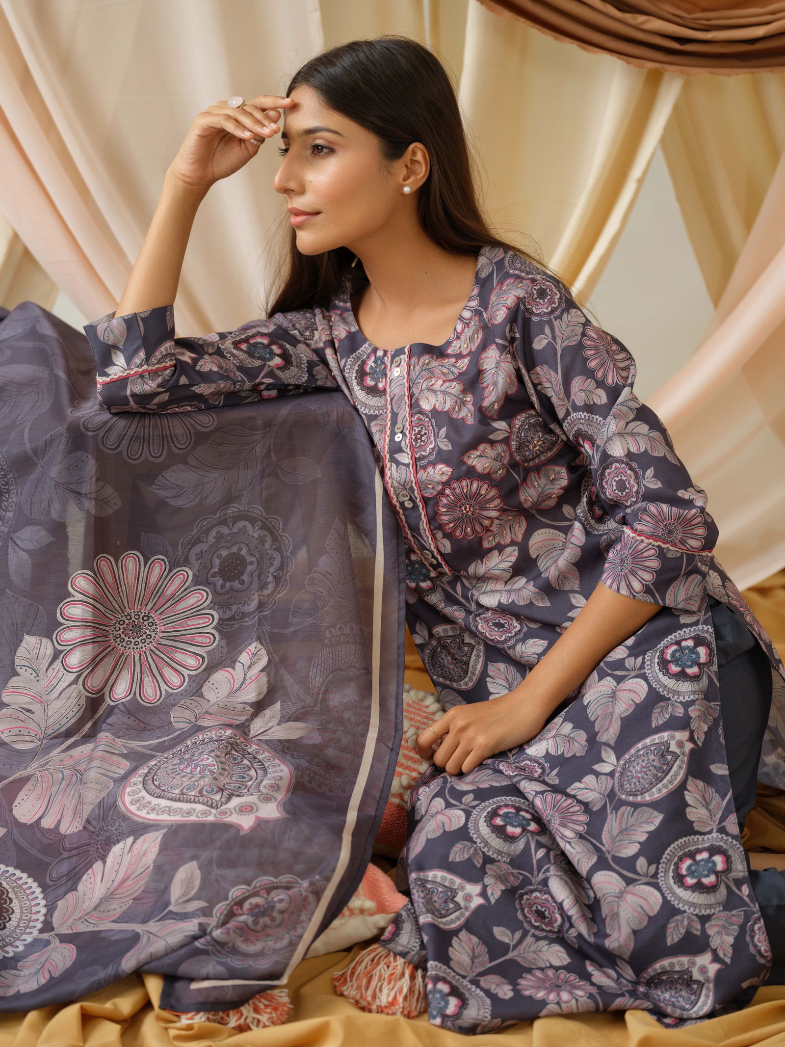 Psyna 2336 Linen Printed Readymade Suits Catalog